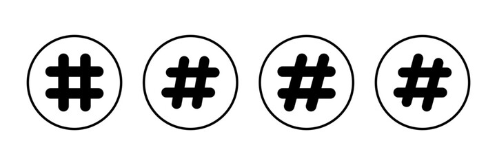 Hashtag icon vector isolated on white background. hashtag vector icon
