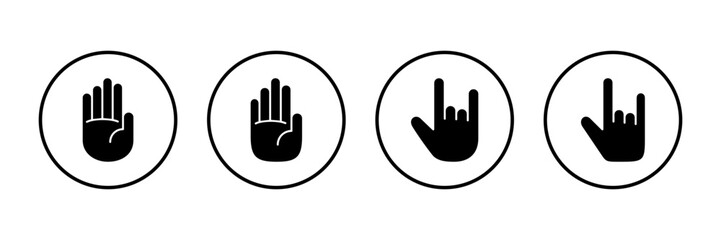Obraz premium Hand icon vector isolated on white background. Hand gesture. hand stop