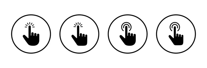 Obraz premium Hand click icon vector isolated on white background. pointer icon vector. hand cursor icon vector