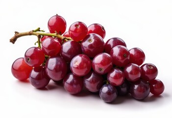 Fototapeta premium Red Grape Bunch on White Background 