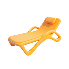 Modern orange lounge chair for outdoor relaxation