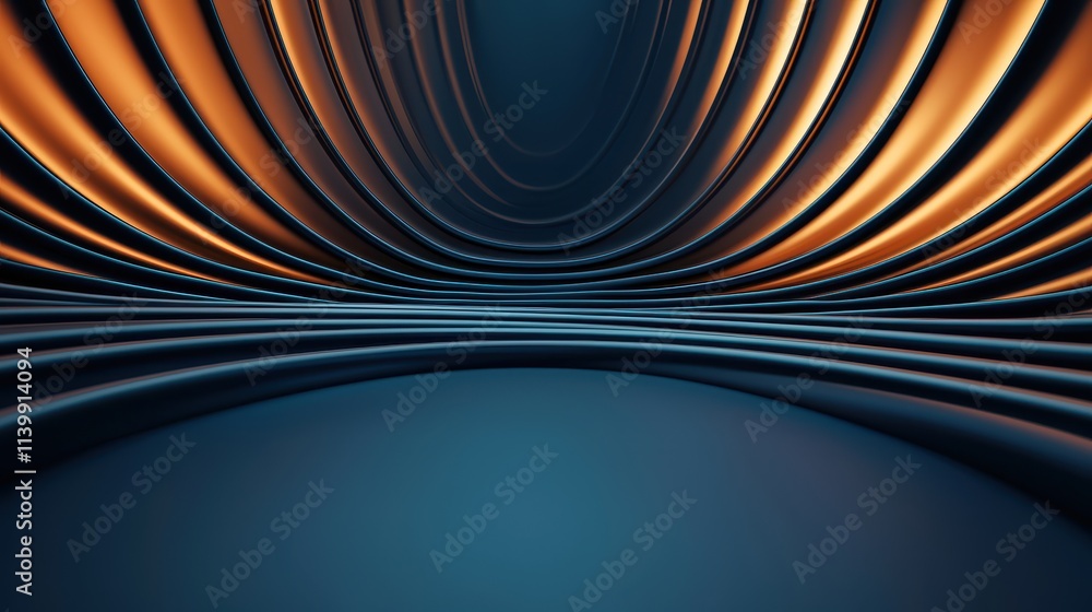 Poster sound loud 3d rendering concept, abstract artistic rendering of loud vibrations spreading through sp