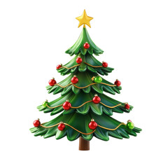 Fototapeta premium Festive Christmas tree adorned with colorful ornaments