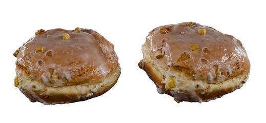 Traditional Polish Doughnuts (Paczki) isolated on white