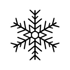 Hand drawn Christmas snowflake. Xmas snowflake isolated on a white background. Vector illustration