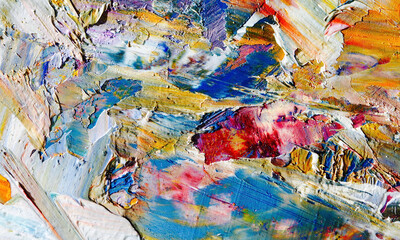 Abstract art background . Hand painting artwork on canvas .