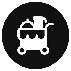 Editable food trolley, room service, food cart vector icon. Part of a big icon set family. Perfect for web and app interfaces, presentations, infographics, etc