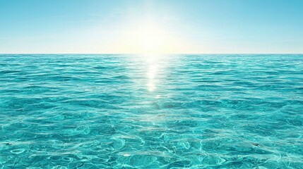 Obraz premium Serene Ocean Blue Water Sunlight Summer Sea Background