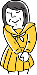 女装するおじさん