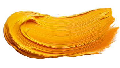 Yellow Stroke of Paint, Paint Brush Stroke Transparent PNG