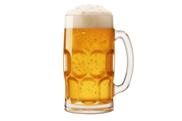 Beer glasses on transparent background. Beer themes. Bar. Pub. Beer sale. Alcohol sale. PNG cutout. Image for graphic designer. Image for flyers.