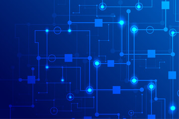 Abstract futuristic circuit board Illustration, Circuit board with various technology elements. Circuit board pattern for technology background. Vector illustration
