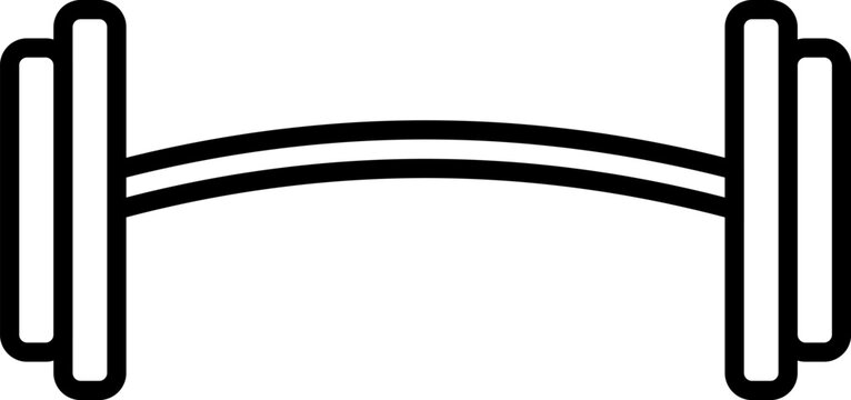 recommend clip art: Dumbbell outline vector illustration. Barbell illustration