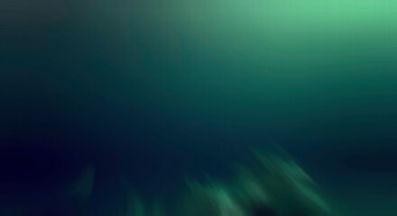 Obraz premium Mysterious Deep: Underwater Abstract Blurred Green