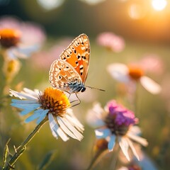 Obraz premium butterfly on flower