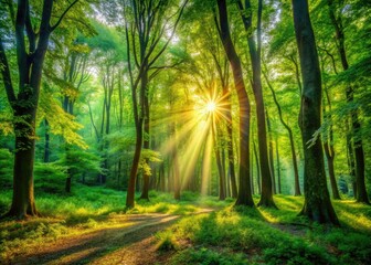 Obraz premium Breathtaking nature photography: serene woodland views, majestic forests, picturesque wilderness.