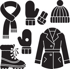 set of clothes icons