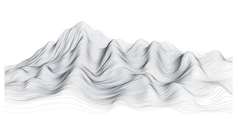 Obraz premium Abstract line art depicting mountain topography in a vector background