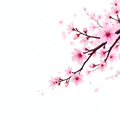 Fototapeta premium Graceful Cherry Blossom Branches - Symbol of Nature’s Love