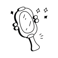 Icon of a hand mirror, perfect for beauty and salon tools