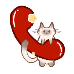 Cute Cat Phone Call Icon