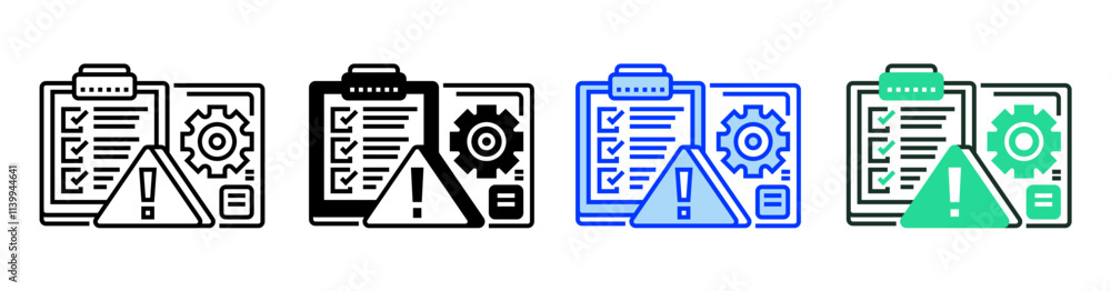 Poster risk assessment outline icon. linear style sign for mobile concept and web design. outline vector ic