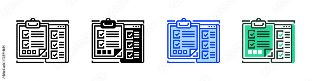 Aufkleber clipboard outline icon. linear style sign for mobile concept and web design. outline vector icon. sy