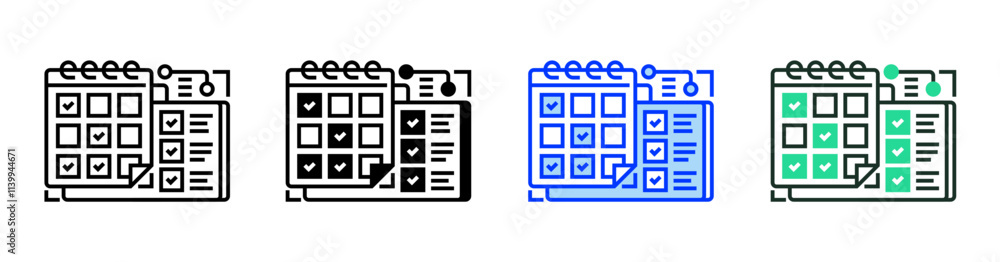 Aufkleber calendar outline icon. linear style sign for mobile concept and web design. outline vector icon. sym