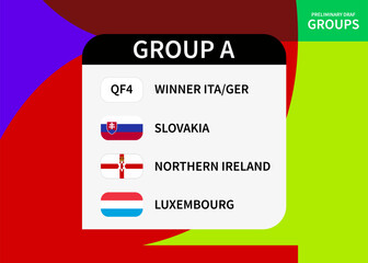 World Cup qualification 2026 in USA. Group A. Vector illustration.