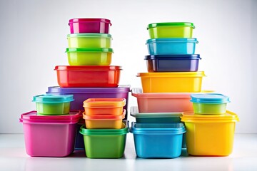 Silhouette's stackable containers:  efficient kitchen storage solutions for organized food management.