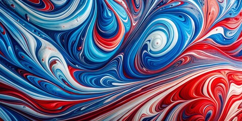 Obraz premium Abstract Swirl Wall Art: Red, Blue, White Close-Up