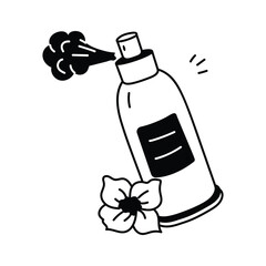 Icon of a hair spray bottle, ideal for salon and styling designs