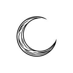 Vector illustration set of moon phases. Different stages of moonlight activity in vintage engraving style. Zodiac Signs	