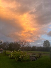 Sunset in the countryside 