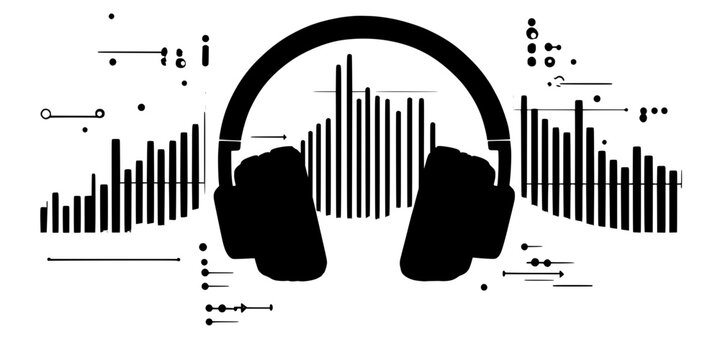 Audio interface with stereo-imaging tools adjusting sound placement in headphones, Vector Graphic