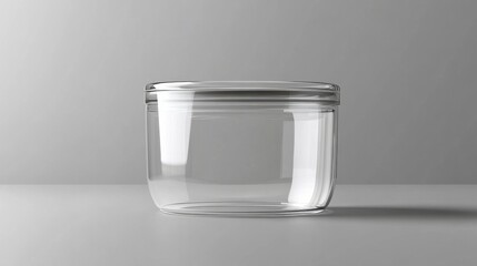 Small plastic tub with an open mouth, round shape