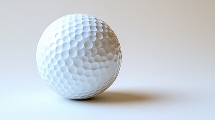 Single white golf ball on plain background. (1)