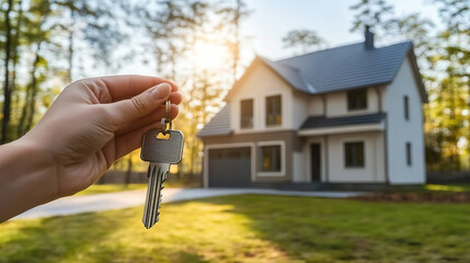 家の鍵と新築の家01