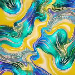 Fototapeta premium Vibrant abstract background with swirling shapes, mesmerizing pastel-neon patterns, seamless gradients, subtle textures, dynamic energy, creating immersive visual experience. Generated With AI Image