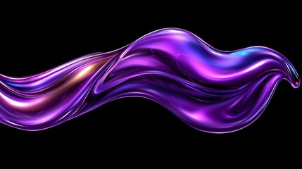 Abstract Purple Fluid Wave  Psychedelic Liquid Flow  Bright Colorful Swirl Background
