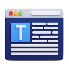 online blogging 3d icon illustration