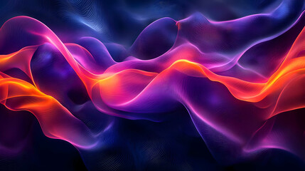 Abstract Waves Flow Dynamically in Vivid Hues