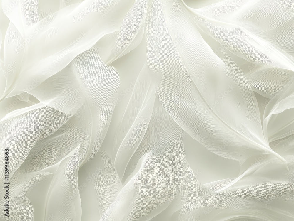 Poster a soft, flowing white fabric texture creating an elegant and serene backdrop.