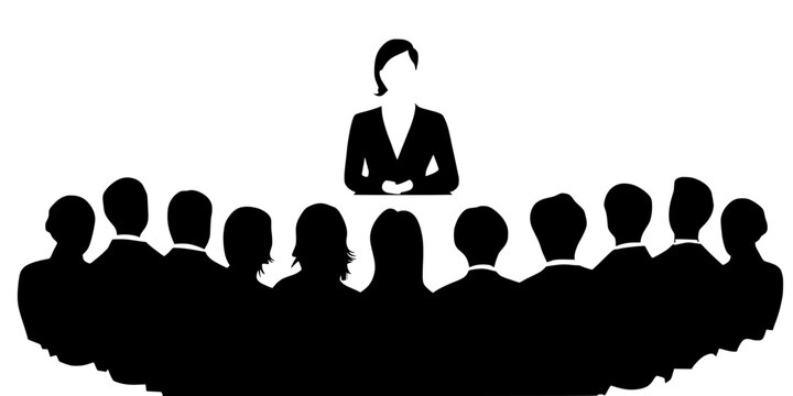 A person attending a seminar while participating in a language immersion program, Digital Art