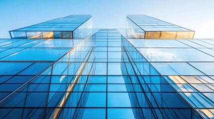 Obraz premium Modern Glass Skyscraper Architecture Design
