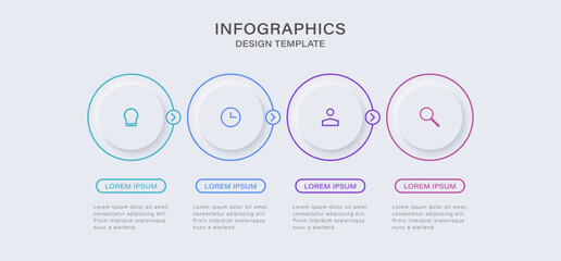 Business infographic template with icons and 4 options or steps