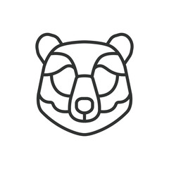 Bear market, icon in line design. Bear, market, stock, decline, finance, trading, loss on white background vector. Bear market editable stroke icon