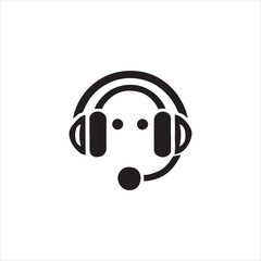 headphones icon on white background