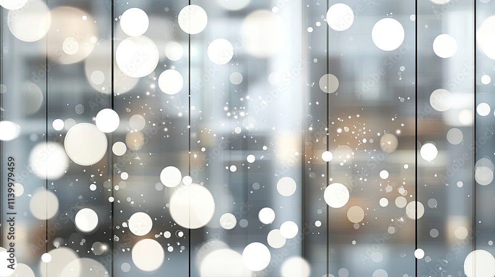 Aufkleber abstract representation of a technology-enhanced workspace with a dot pattern, showcasing a blurred 