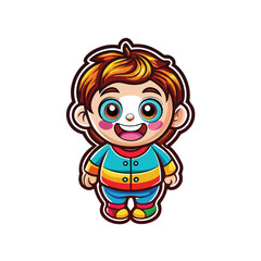 Design a playful and vibrant logo for a children's clothing brand, emphasizing bright, cheerful colors and whimsical imagery.